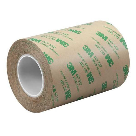 3M TapeCase 6-5-467MP (CASE OF 2) Adhesive Transfer Tape 467MP, 6" Wide, 5 yd. Length, Clear (Pack of 2)