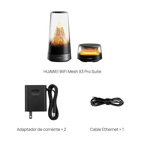 HUAWEI Mesh X3 Pro Suite, Router WiFi 7 BE3600, Negro | Doble Banda + Extensor Mesh Satélite, Cobertura Total 3-4 Habitaciones, Roaming Fluido, Control Parental