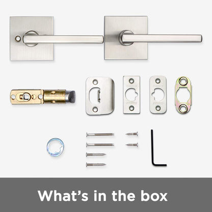 Kwikset 91540-029 Halifax Palanca cuadrada para puerta o armario, Acero negro
