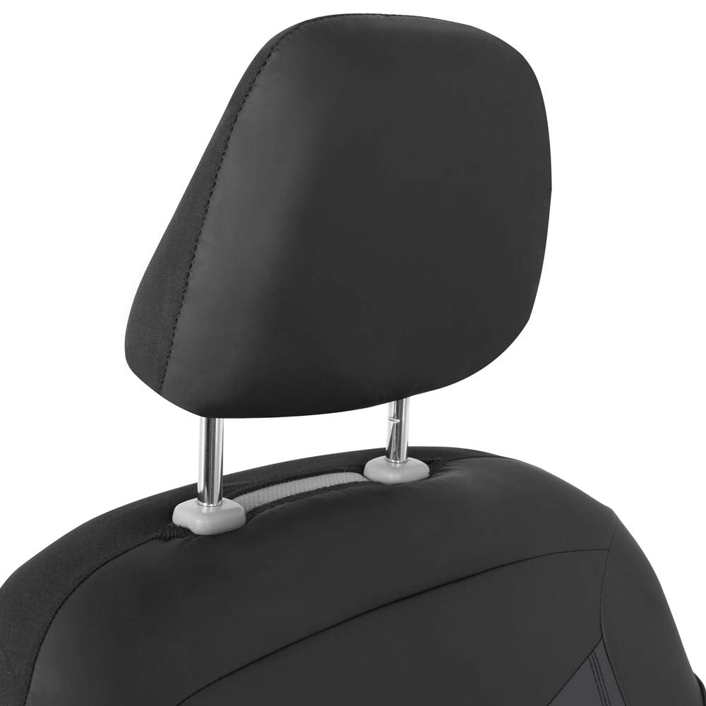 Motor Trend Super Sport - Fundas de Asiento de Piel sintética Gris para Asientos Delanteros, diseño Moderno de Dos Tonos, Protectores de Asiento fáciles de Instalar, Fundas Interiores para Automóvil,