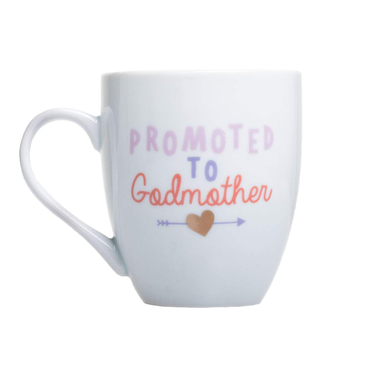 Pearhead Taza de Cerámica Promovido a Padrino o Madrina, 14 oz - Taza promovida a madrina