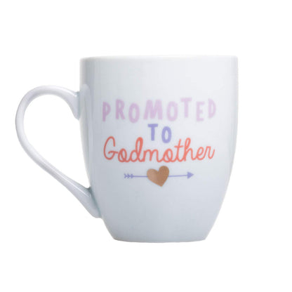 Pearhead Taza de Cerámica Promovido a Padrino o Madrina, 14 oz - Taza promovida a madrina