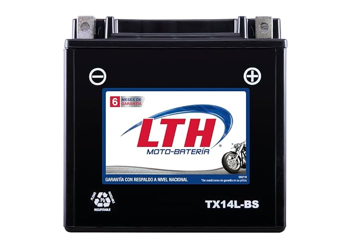 LTH Batería de Moto AGM 12V 12Ah Modelo TX14L-BS