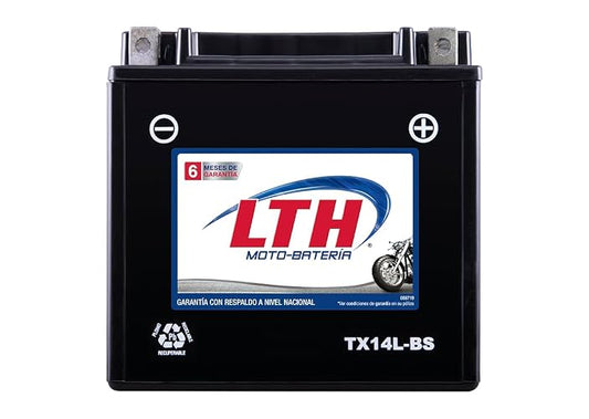LTH Batería de Moto AGM 12V 12Ah Modelo TX14L-BS