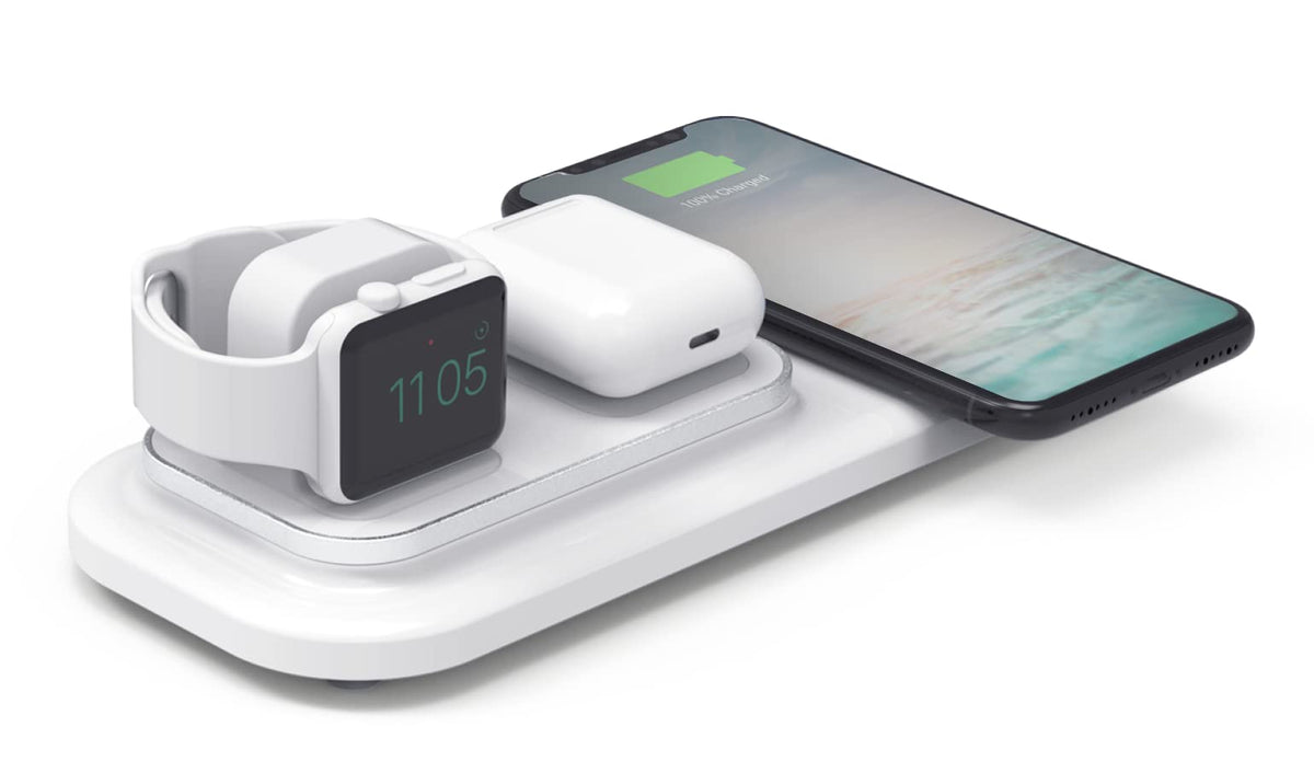 QuikCell Trio 3 in 1 Wireless Charging Pad - White