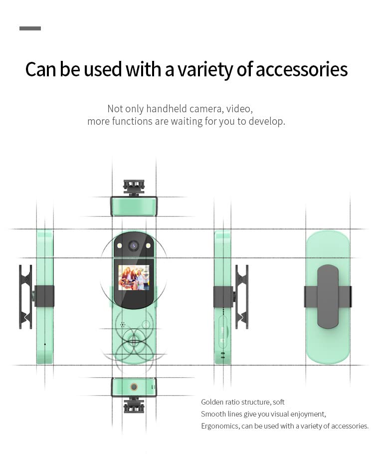 Auvce Cámaras de Vídeo DV de Mano, 1080P cámara de visión Nocturna infrarroja con Sensor de telecomunicaciones, Rotación de Objetivos, para Deportes al Aire Libre, Automóvil,Oficina (Verde)