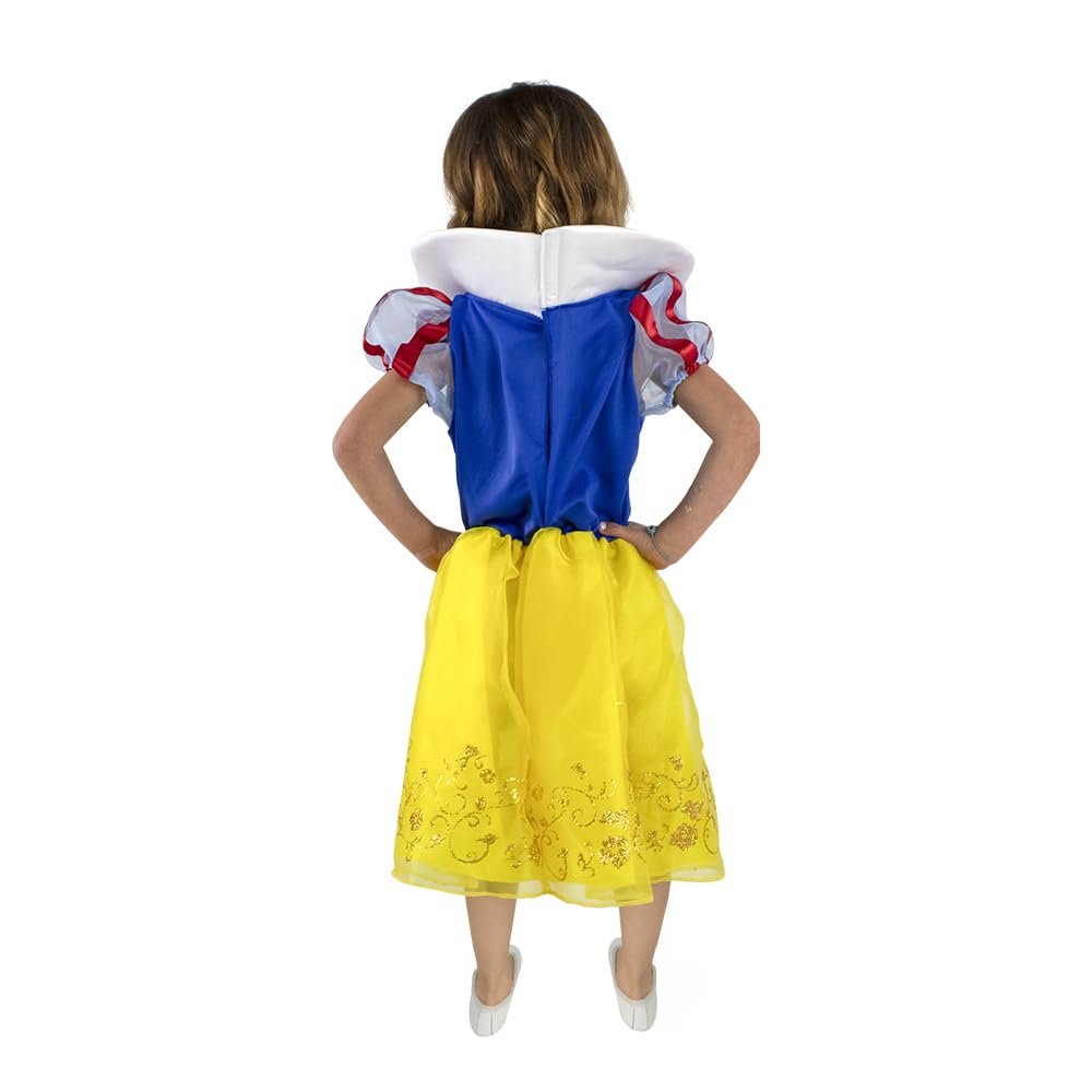 Fantasy Ruz, Disfraz Infantil Blanca Nieves Modelo F15386-AZN4, Amarillo, Talla 4 años, Licencia original Disney.
