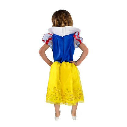 Fantasy Ruz, Disfraz Infantil Blanca Nieves Modelo F15386-AZN4, Amarillo, Talla 4 años, Licencia original Disney.