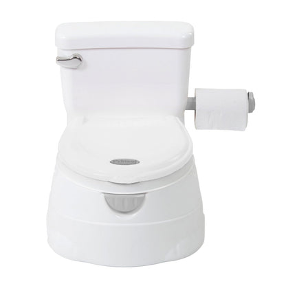 PRINSEL | Nica Entrenadora | Bañito Entrenador para Bebé | Mini Toilet- Unisex | Blanco | De 18 a 36 Meses, Con Portarollo | Artículos para Bebés