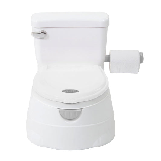 PRINSEL | Nica Entrenadora | Bañito Entrenador para Bebé | Mini Toilet- Unisex | Blanco | De 18 a 36 Meses, Con Portarollo | Artículos para Bebés