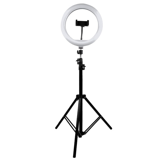 Perfect Choice Aro de luz led 10" con Base expandible y tripié para Streaming PC-120407 Lumeria