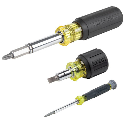 Klein Tools Desarmador Multipunta para Electrónica con Puntas Intercambiables - Kit de 3 piezas