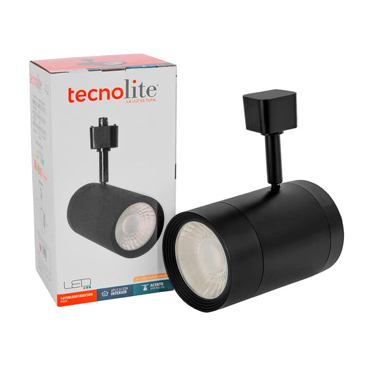 Tecnolite Lámpara de interior Spot LED para riel, 16 W, Luz suave cálida