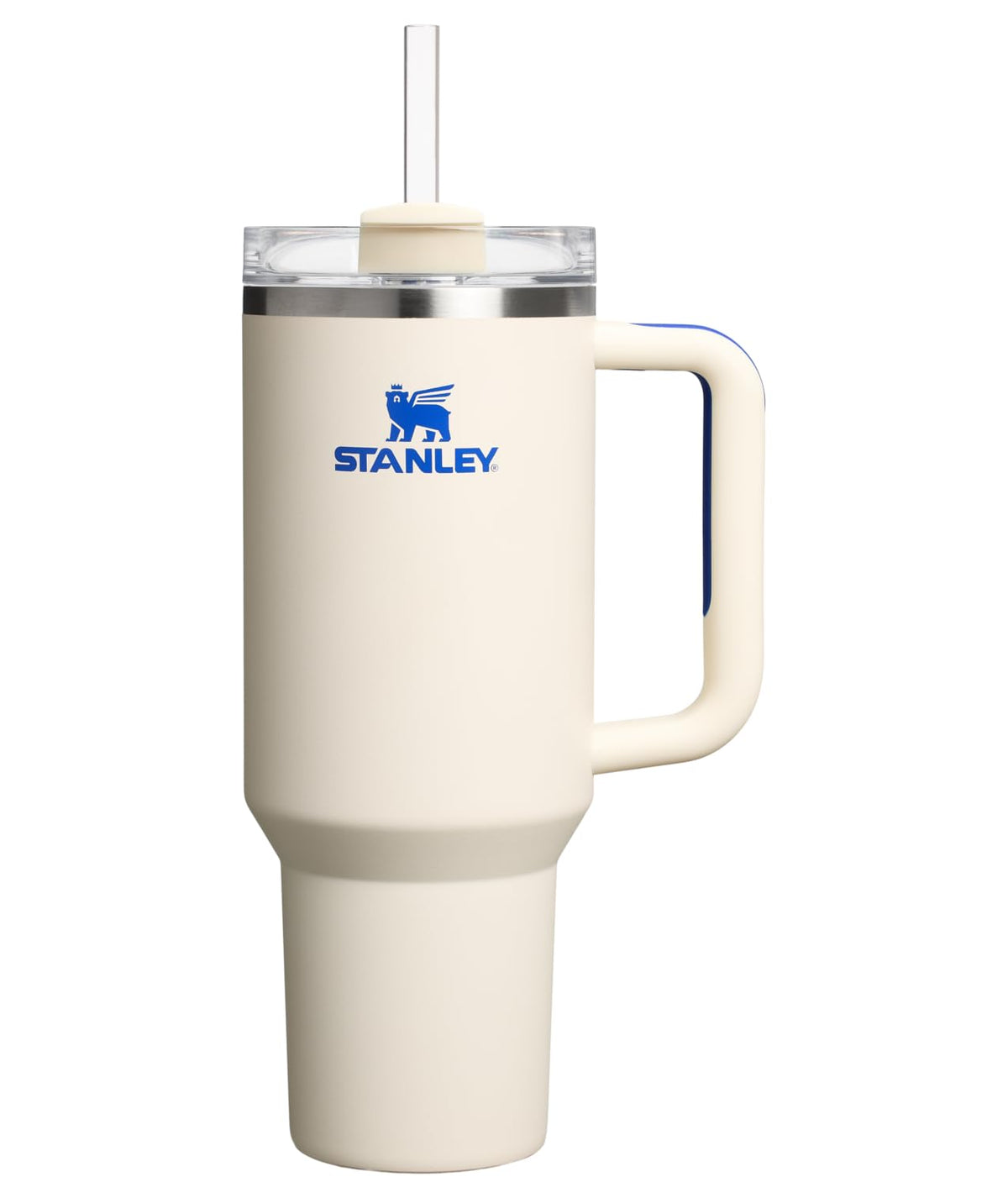 Stanley Quencher H2.0 Vaso con Asa y Popote, Tapa FlowState - 40 oz (1182.9ml) - Crema Royal