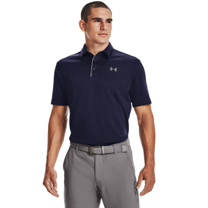 Under Armour Polo de Golf UA Tech para Hombre - 3XL - Azul (Midnight Navy - Graphite - 410)