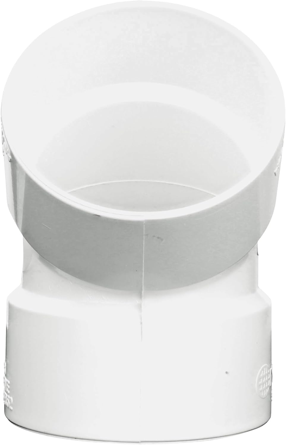 NDS 3P03 - Codo de PVC de 45 Grados, 3 Pulgadas, para Conexiones de Soldadura con solvente Hub X, para Uso con alcantarillado y Tubo de Drenaje de 3 Pulgadas, Color Blanco