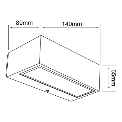 Tecnolite Lámpara de Exterior LED para Sobreponer HLED-370/N, 9 W, Luz Blanca Neutra, Negro