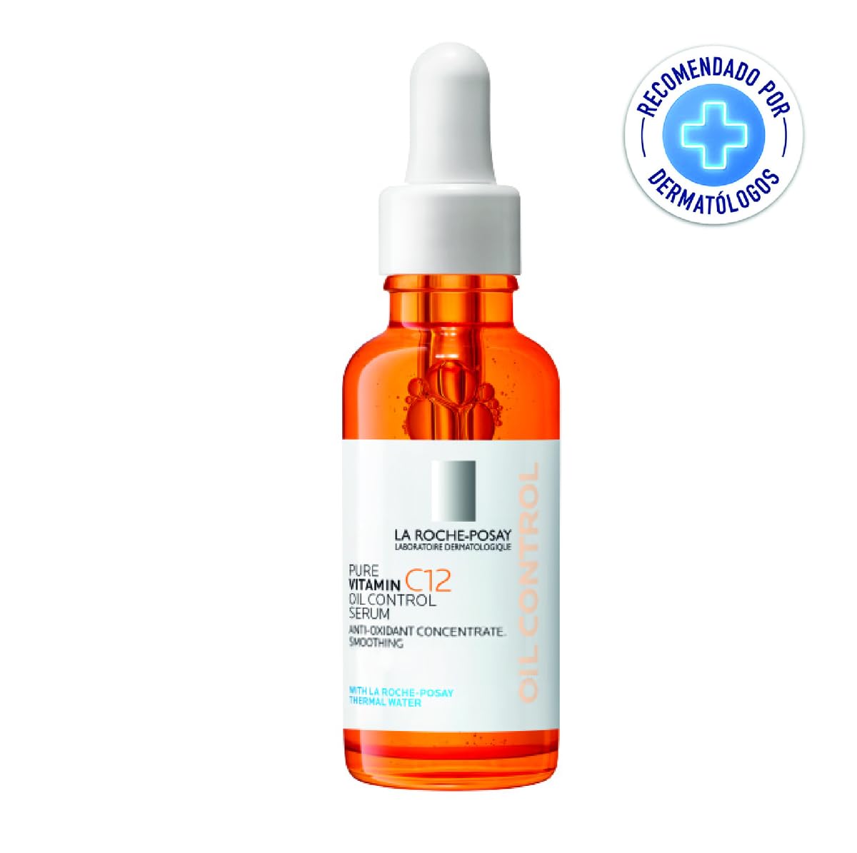 La Roche-Posay Pure Vitamin C12 Oil Control Serum Antioxidante 30ml | Para Piel Mixta a Grasa, Controla el Brillo, Unifica el Tono, Reduce Exceso de Sebo, con Ácido Salicílico