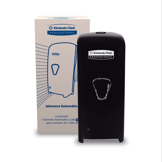 Jabonera Automática Kimberly Clark Professional Propietaria Negra1200ml, para Jabón en Espuma (92516) y Espuma Limpiadora Base Alcohol (92508)