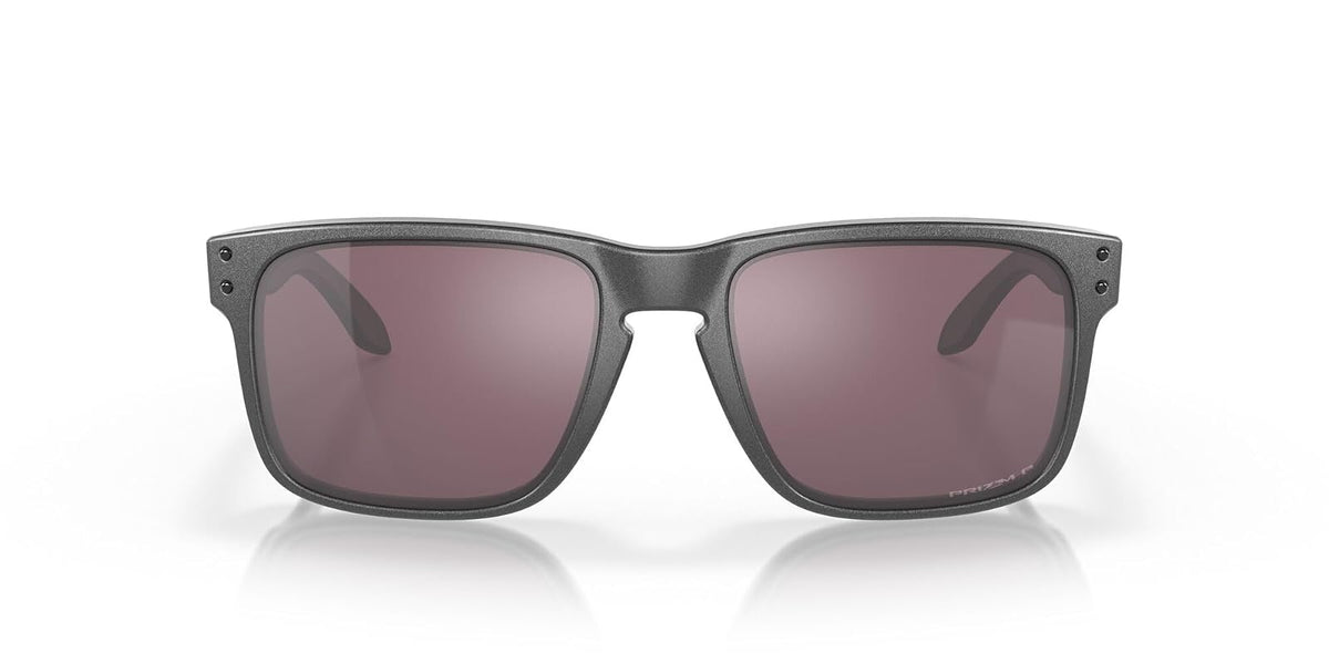 Oakley Holbrook Iridio Sport anteojos de sol, Matte Black/Positive Red Iridium, Talla unica - (Steel - Prizm Daily Polarized)