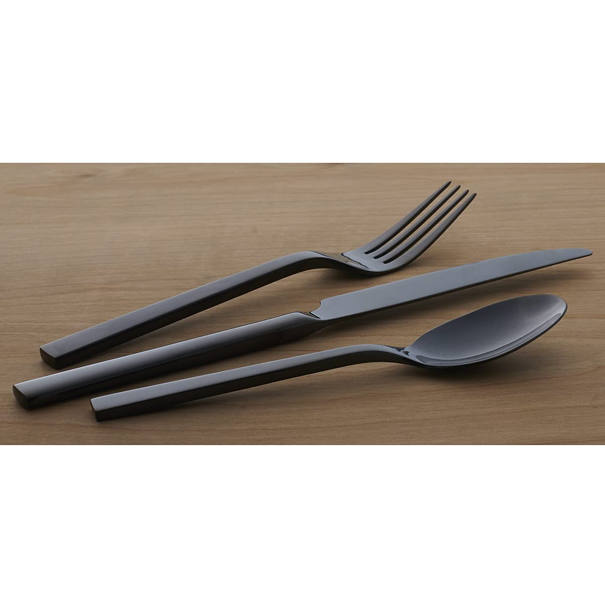 Oneida Chef's Table Black Juego de cubiertos de 20 piezas para uso diario, servicio para 4, 18/0 de acero inoxidable, juego de cubiertos