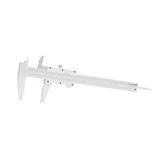 Surtek 122203 Calibrador Pie de Rey Vernier | Acero inoxidable, rango 0-6 pulgadas, medición interior, exterior y profundidad
