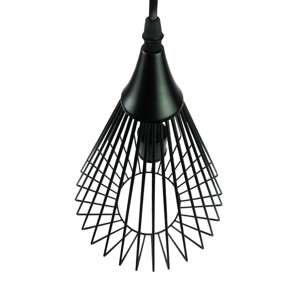 Mil Luces CLT-989/001 Araña-II Lámpara de Suspender en Techo,27 x 27 x 9 cm, Color Negro, Estilo Vintage