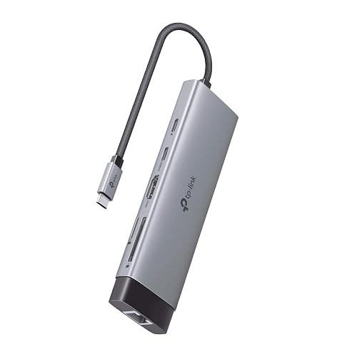 Hub USB-C TP-Link 9 en 1, HDMI 4K 60Hz, PD 100W, Ethernet Gigabit, SD/microSD, Puertos USB-C 5Gbps y 3× USB-A, Plug & Play, Compatible con MacOS, Windows, iOS, Android, ChromeOS (UH9120C)