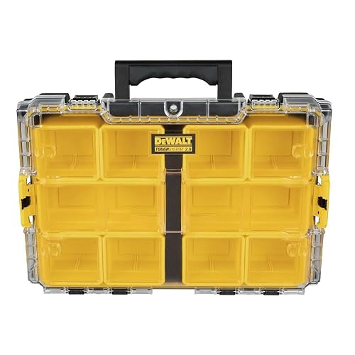 DEWALT Organizador ToughSystem 2.0 10 compartimentos DWST08040 | Organizador modular de tamaño completo para accesorios, herramientas y suministros en obra.