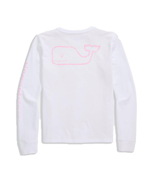 Vineyard Vines Playera de Manga Larga con Bolsillo para niña Camisa para Niñas