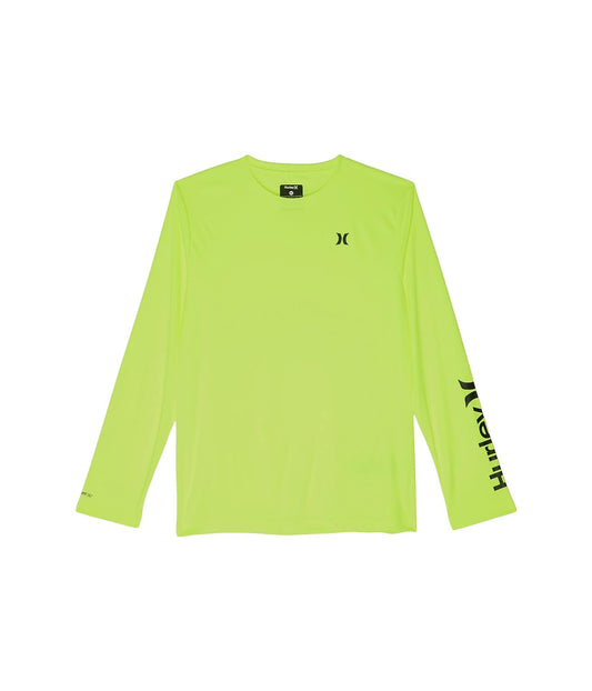 Hurley Playera de Manga Larga para niño Camisa de protección de Sarpullido para Niños