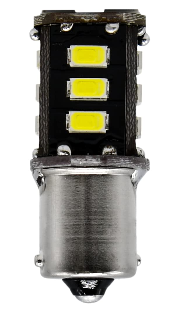 Hella 358250042 Set de 2 Focos Mini LED 1156 Luz Blanca de 6000K para Uso Exterior 12V 3W