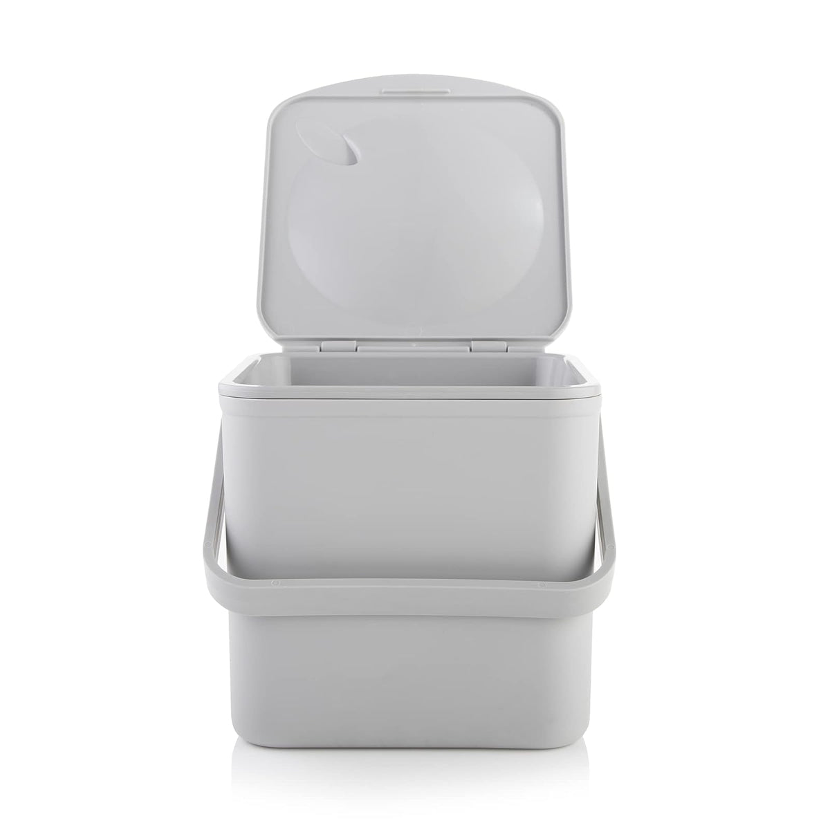 Minky Homecare - Contenedor de compostaje de Cocina – Cesta de Basura para encimera con Interior fácil de Limpiar – Fabricado en el Reino Unido – 3.5L (0.9 GAL.) (Gris Claro)
