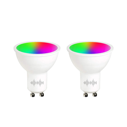 Bombilla LED inteligente GU10, equivalente a 40 W, RGB+2700 K-6500 K, 2 unidades