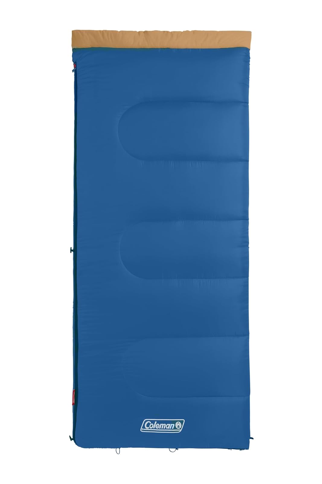 Coleman Brazos - Saco de dormir para adultos de 20/30 °F, con cierre y saco de cosas, lavable a máquina, ideal para camping, viajes, invitados y más