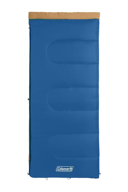 Coleman Brazos - Saco de dormir para adultos de 20/30 °F, con cierre y saco de cosas, lavable a máquina, ideal para camping, viajes, invitados y más