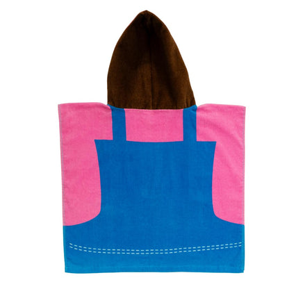Franco Ms. Rachel - Toalla con Capucha para niños, para Playa, Piscina, baño, Campamento, 24 x 22 Pulgadas, Cubierta de algodón Absorbente, (Producto con Licencia Oficial)