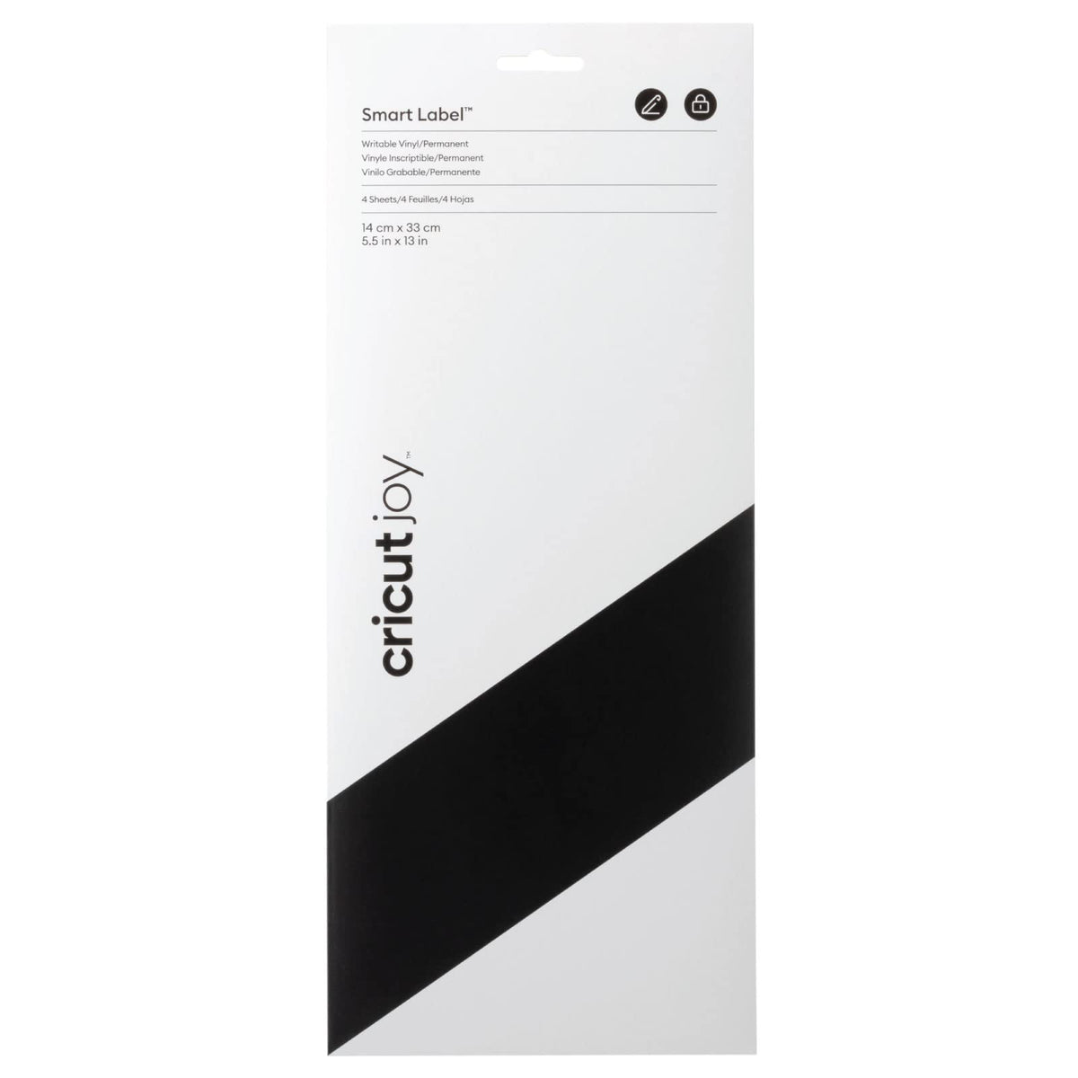 Cricut Joy Smart Label - Hojas de vinilo permanentes para máquina Cricut Joy, corte rápido sin colchón, no necesita cinta de transferencia, calcomanías para manualidades con bolígrafos o marcadores Cricut, color negro