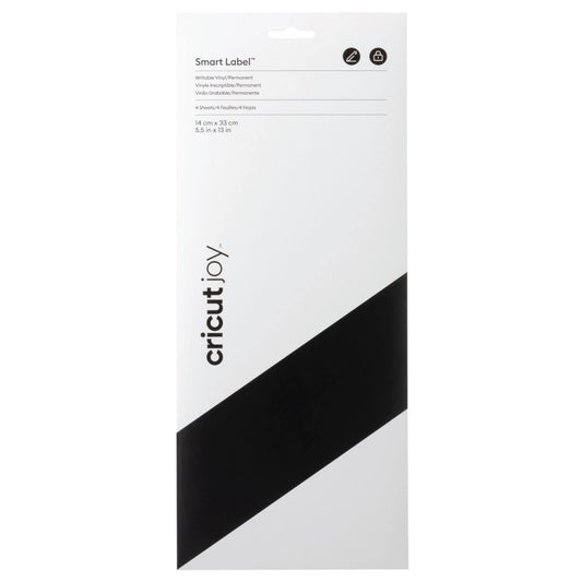 Cricut Joy Smart Label - Hojas de vinilo permanentes para máquina Cricut Joy, corte rápido sin colchón, no necesita cinta de transferencia, calcomanías para manualidades con bolígrafos o marcadores Cricut, color negro