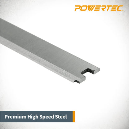 POWERTEC 12828 - Cuchillas cepilladoras de 13 pulgadas para RIDGID R4330, TP1300LS, repuesto para cuchillos cepilladores AC20502, juego de 3