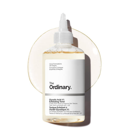The Ordinary Glycolic Acid 7% Exfoliating Toner, Exfoliante con Ácido Glicólico al 7% — Tónico de uso diario para una piel más radiante y con textura más suave