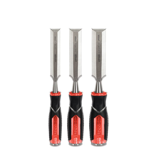 Urrea JFO3 Juego de 3 formones para madera con mango 1/4", 1/2" y 3/4"