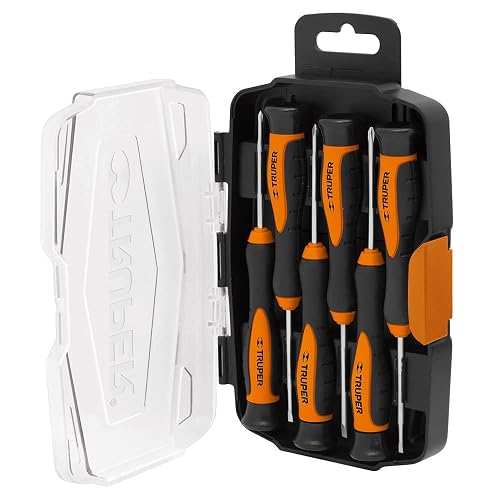 Truper JOY-6L, Juego con 6 desarmadores de joyero largos o de precisión - 6 piezas