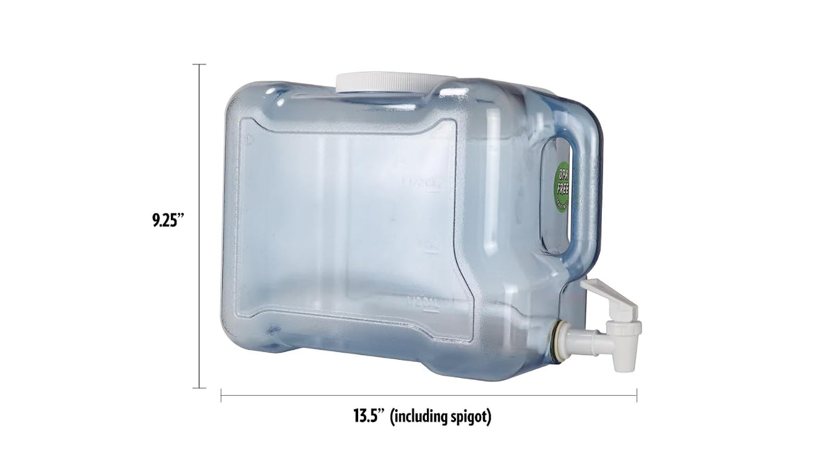 New Wave Enviro Products Botella Tritan sin BPA, refrigerador de 2 galones con Espiga última intervensión de BPA y Mango Integrado, Botella dispensadora de refrigerador, Azul Claro