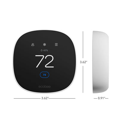 Ecobee Smart Thermostat Essential - Termostato Wi-Fi programable Certificado Energy Star - Funciona con Siri, Alexa y Google Assistant