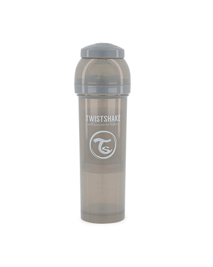 Twistshake Biberón Anticólicos de 330 ml | Tetina de Silicona Similar al Pecho | Mamila de Flujo Rápido 4+ Meses | Hecho de Plástico Libre de BPA | Ideal para Lactancia Normal| Piezas Intercambiables