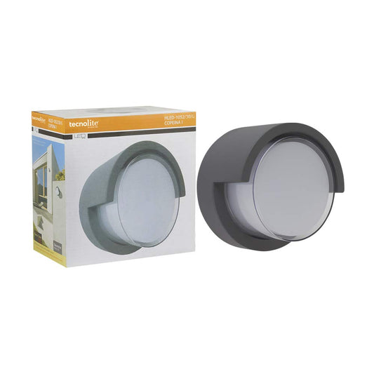 Tecnolite - Lámpara de Pared Arbotante LED Exterior, 15 W, Luz Cálida Brillante, IP65, LED integrado