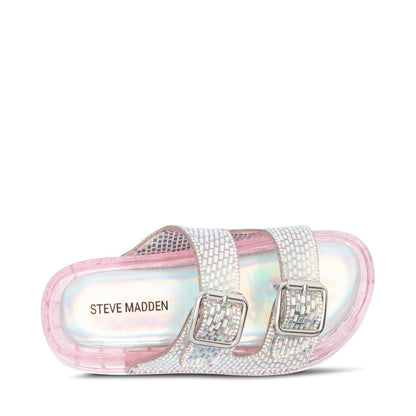 Steve Madden JLOLLI Sandalias planas para niña
