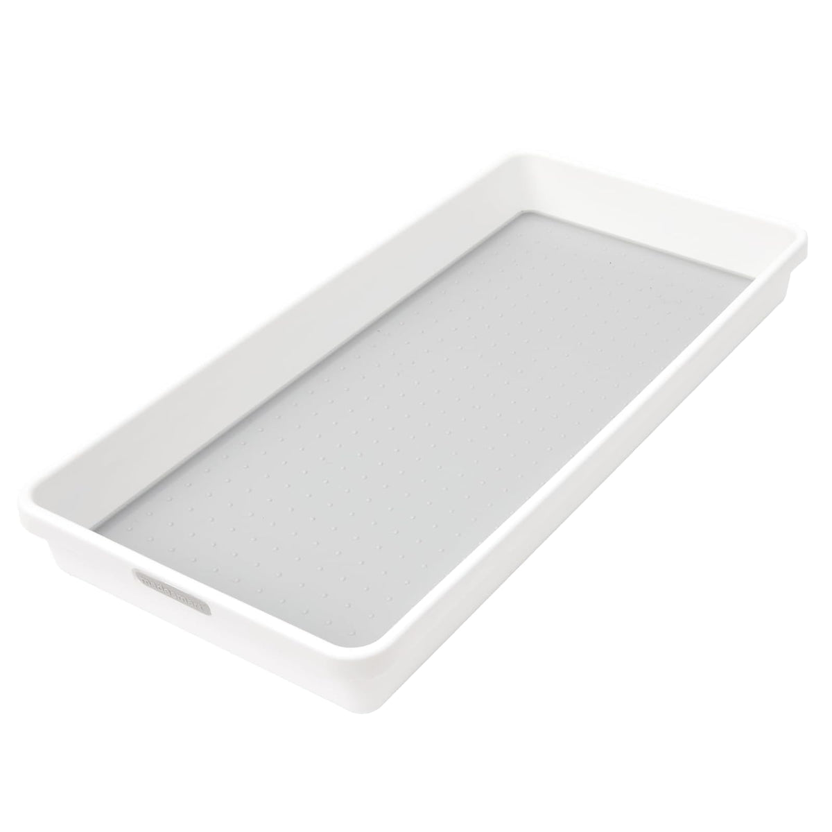 Madesmart - Papelera organizadora con patas antideslizantes (39,4 x 16,8 x 5,3 cm), color blanco con gris