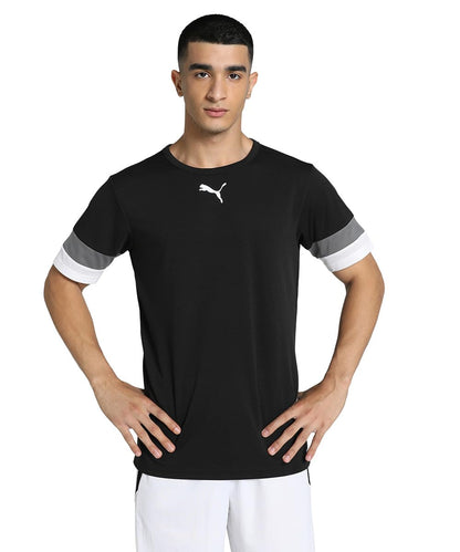 PUMA teamRISE Jersey de Fútbol para Hombre - Puma Black-Smoked Pearl-Puma White - M